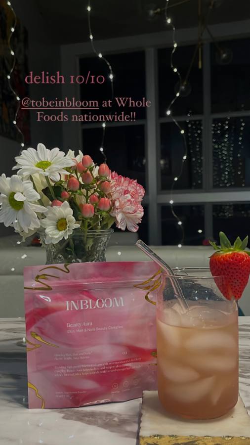 INBLOOM launch Instagram story by Gustė